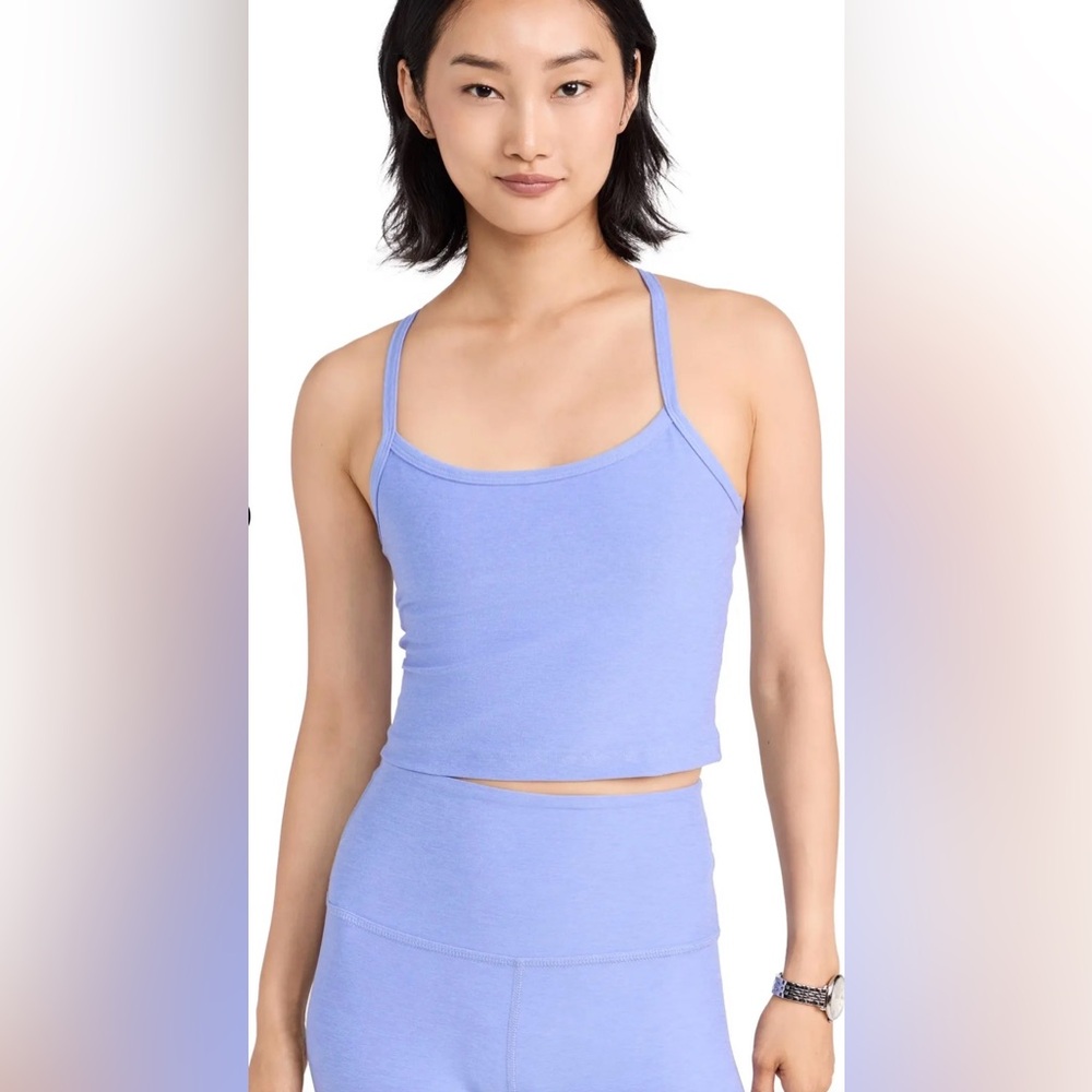 Beyond Yoga Lavender Scoop Neck Cropped Sports Bra Tank